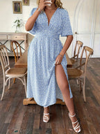 Romantic Floral Short Sleeve Dress
