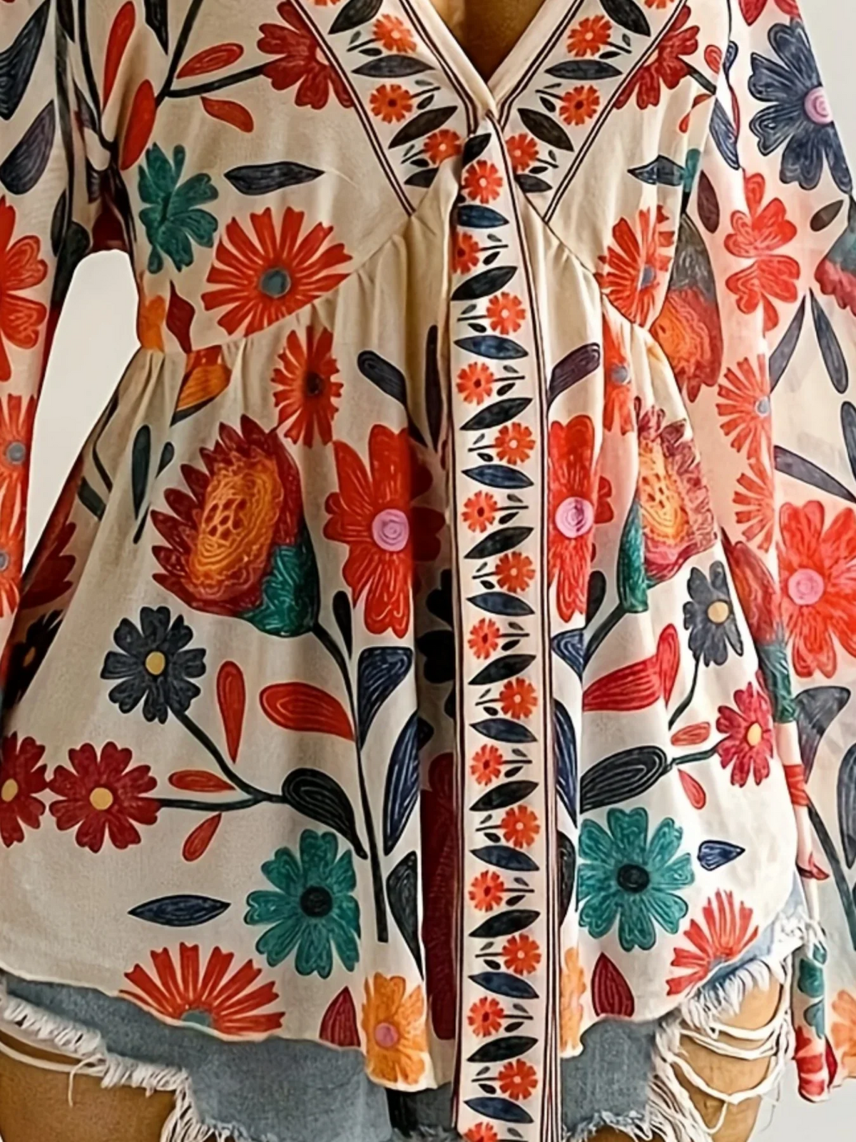 Curve Boho Bloom Blouse