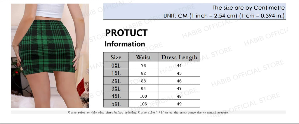 Curve Check Mini Skirt