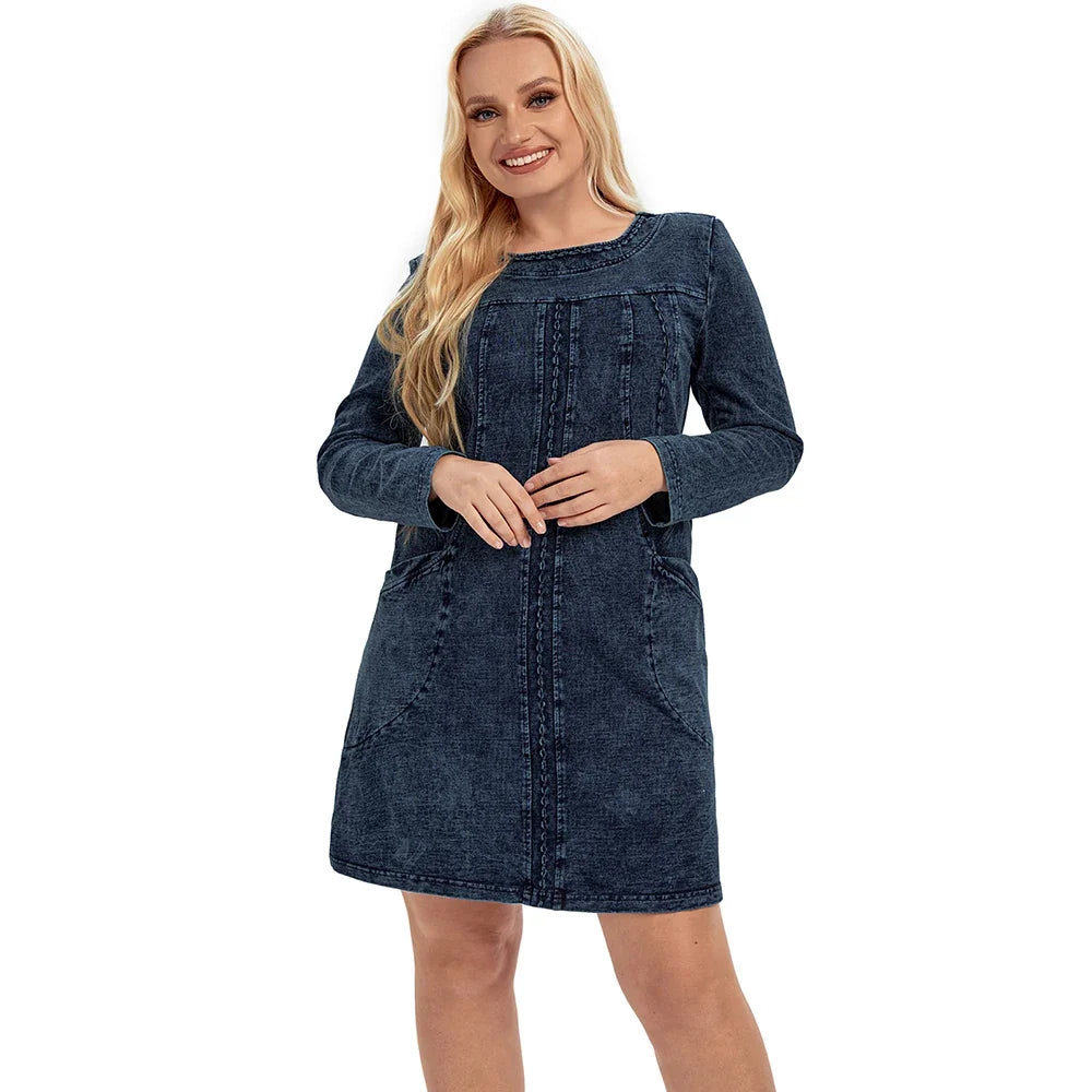 Curve Ease Denim Dress