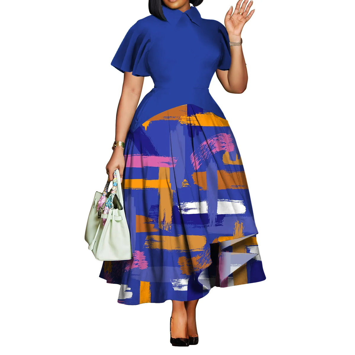 Short Sleeve Street Style Dress