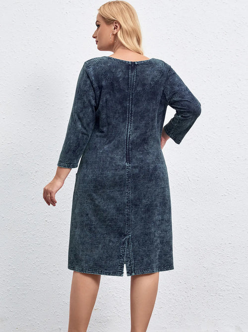 Curve Ease Denim Dress