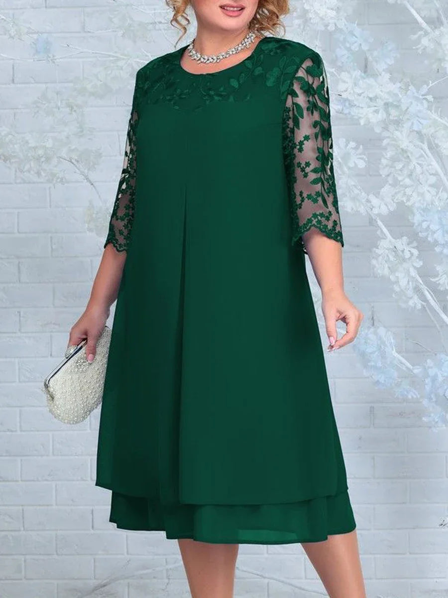Royal Grace Plus Size Lace Dress