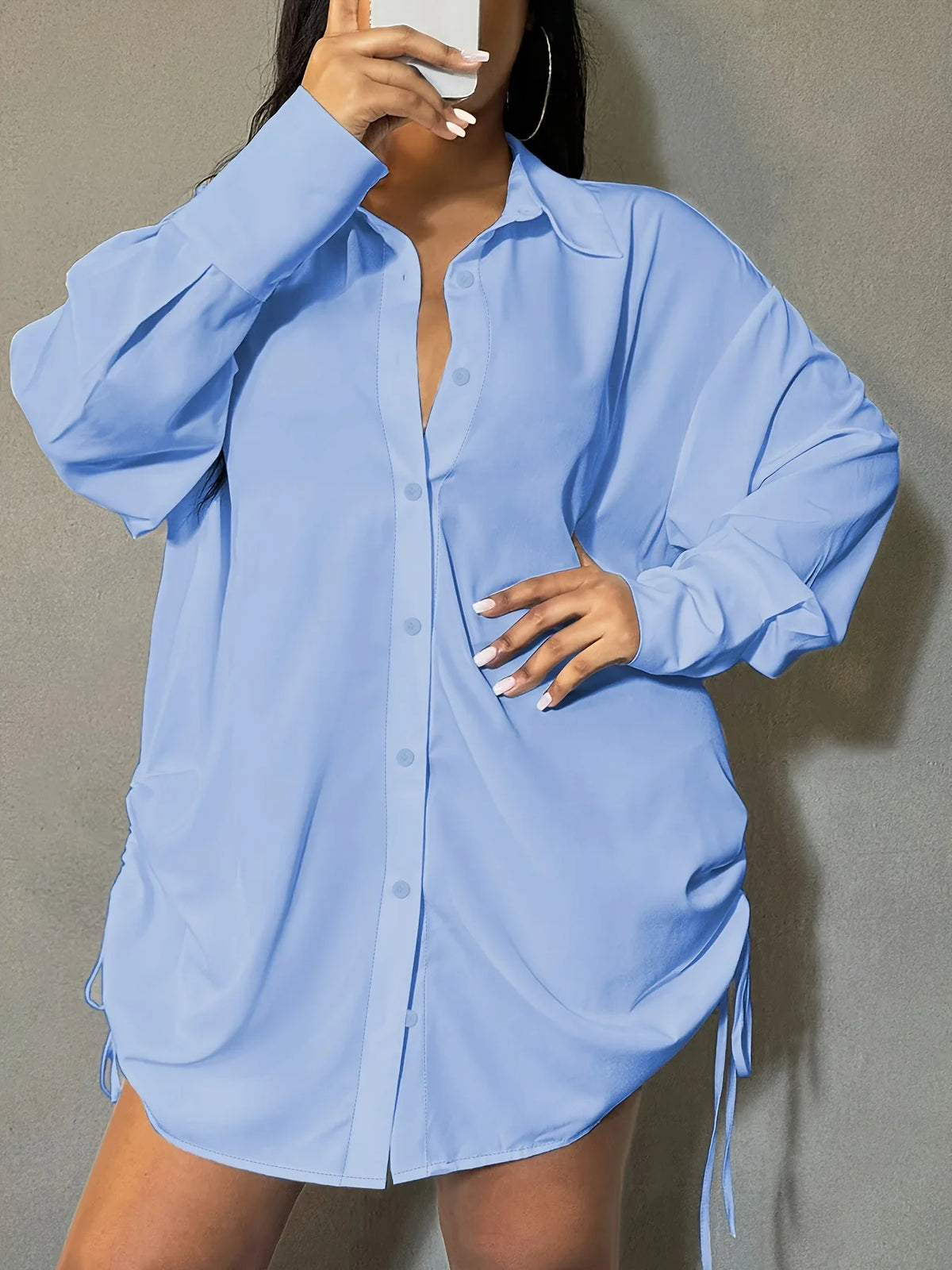 Curve Oversized Shirt Dress