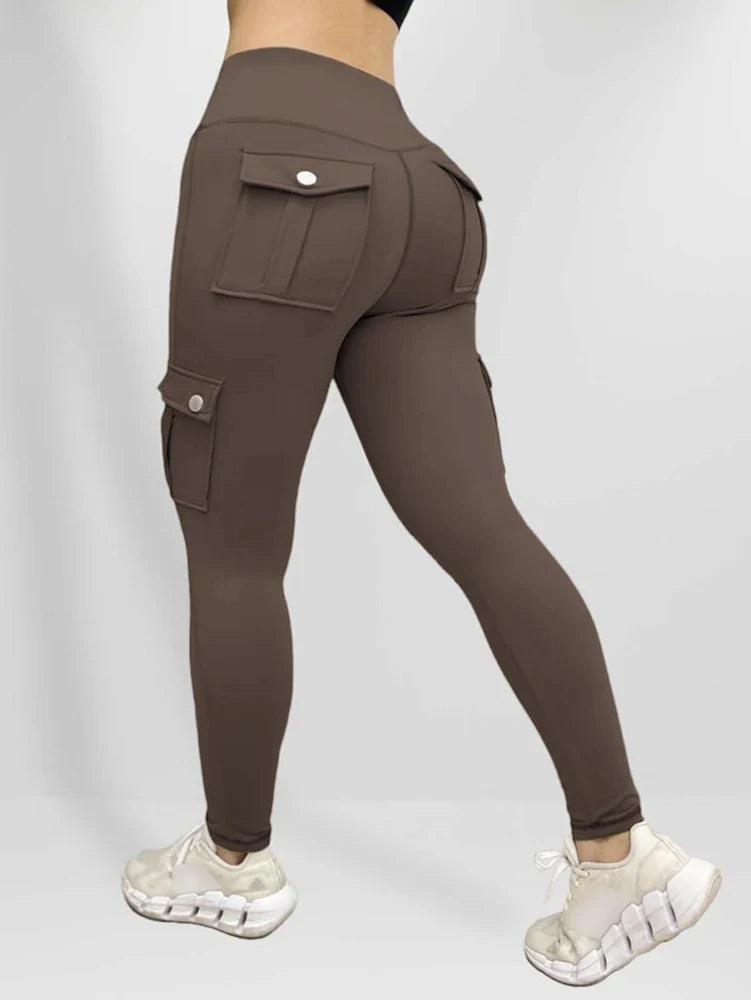 Cargo Style Leggings with Flap Pockets