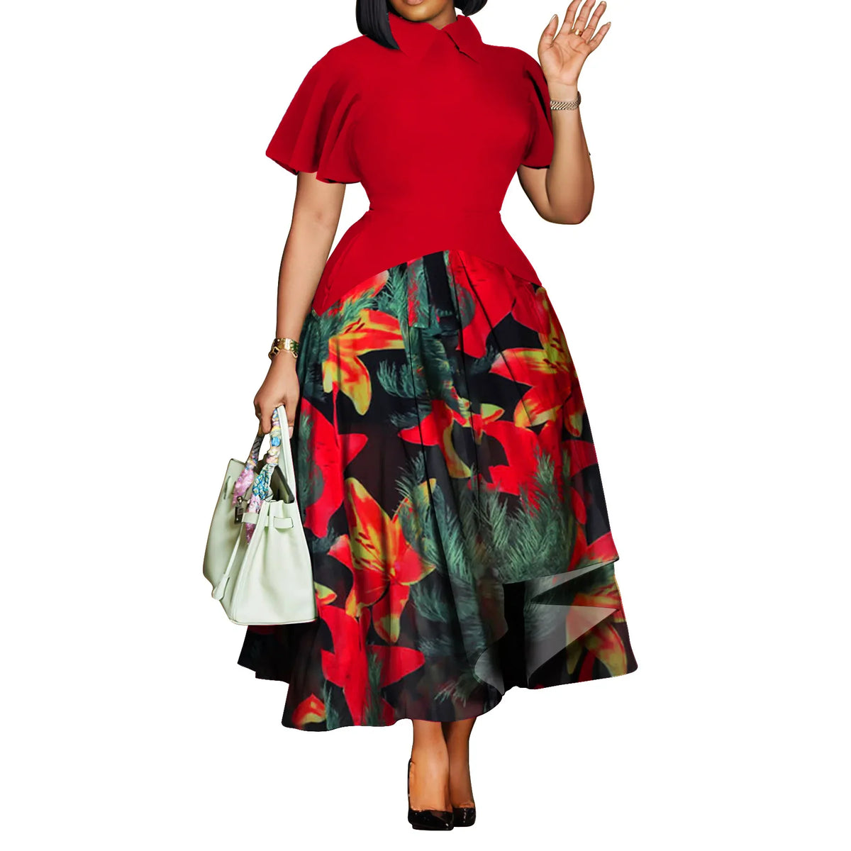 Short Sleeve Street Style Dress