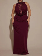 Sleeveless Lace Bodycon Fit Maxi Dress