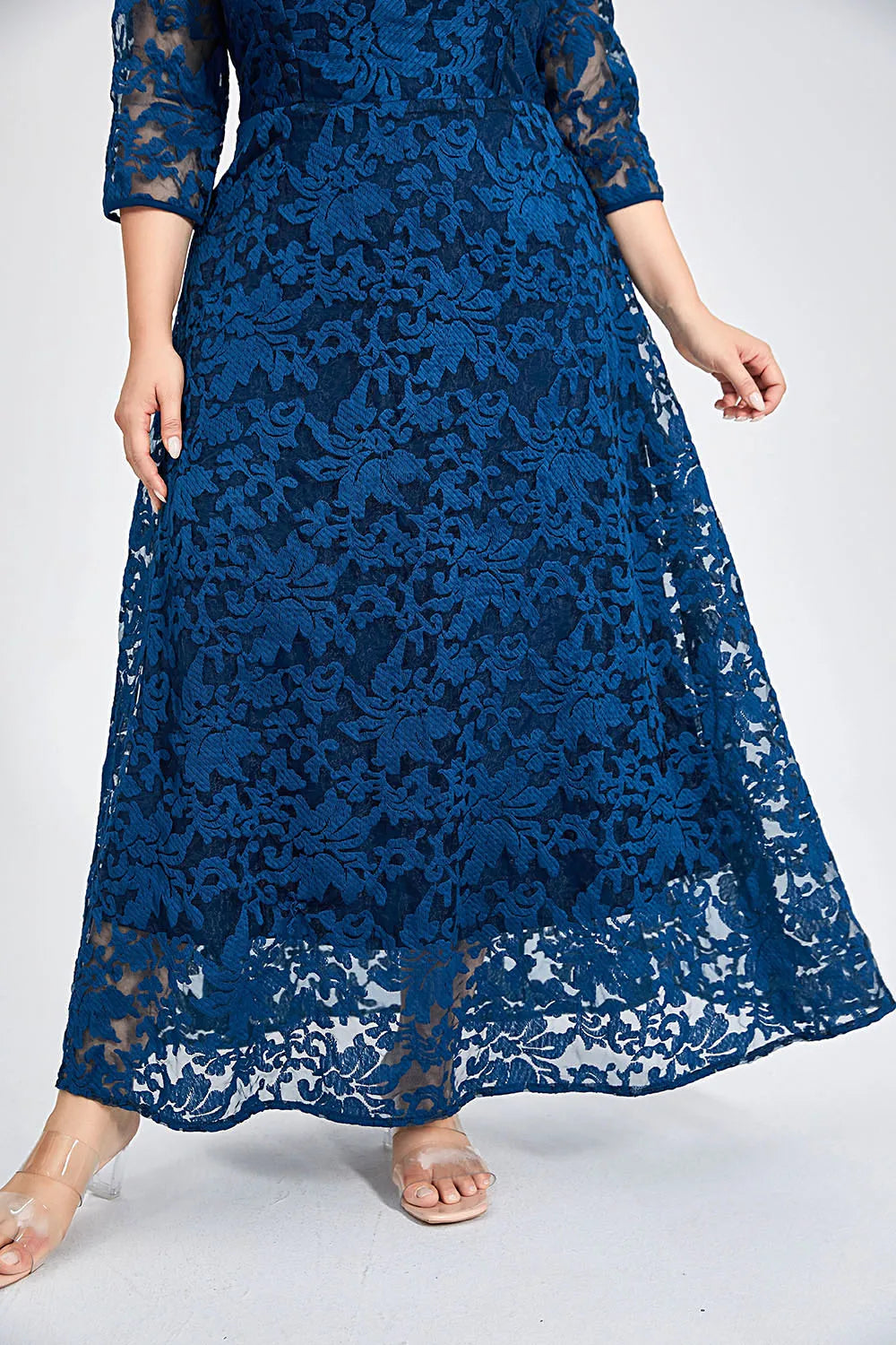 Formal Double Layer Tunic Maxi Dress