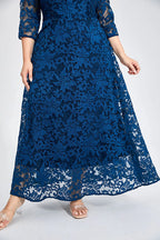 Formal Double Layer Tunic Maxi Dress
