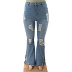 Bodycon Stretch Solid Pockets Flared Pants