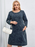 Curve Ease Denim Dress