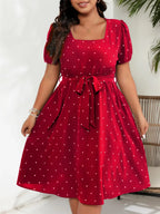 Curvy Charm Polka Dot Dress