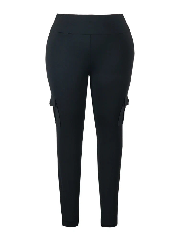 Cargo Style Leggings with Flap Pockets