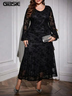 Floral Lace Bell Sleeve Party Dress
