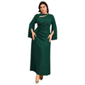 Emerald Elegance Plus Size Maxi Dress