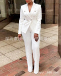 Double-Breasted Blazer Pantsuit