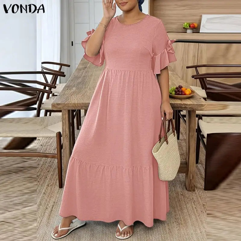 Solid Color Long Maxi Dress
