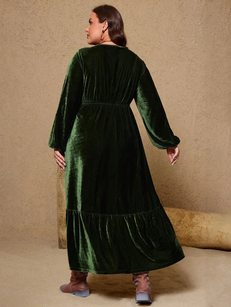 Velvet Elegance Maxi Dress – Chic
