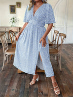 Romantic Floral Short Sleeve Dress