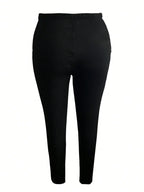 Long Sporty Solid Pocket Casual Leggings